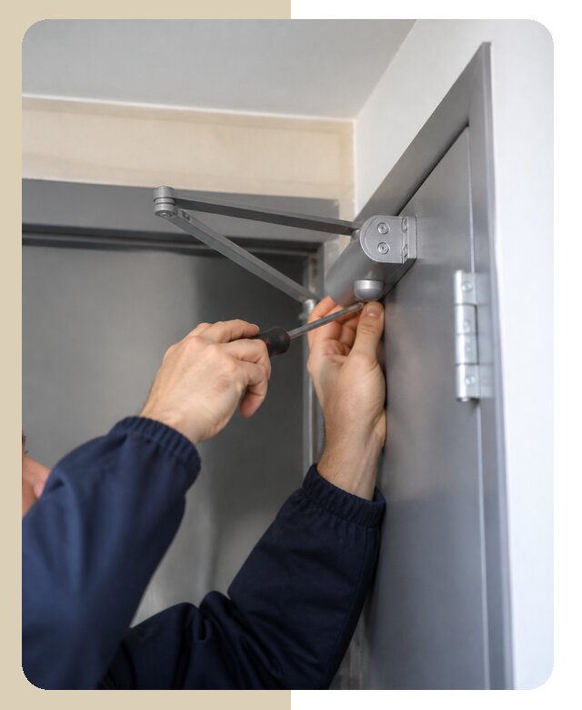 Регулировка дверного доводчика с выездом мастера в Ртищеве